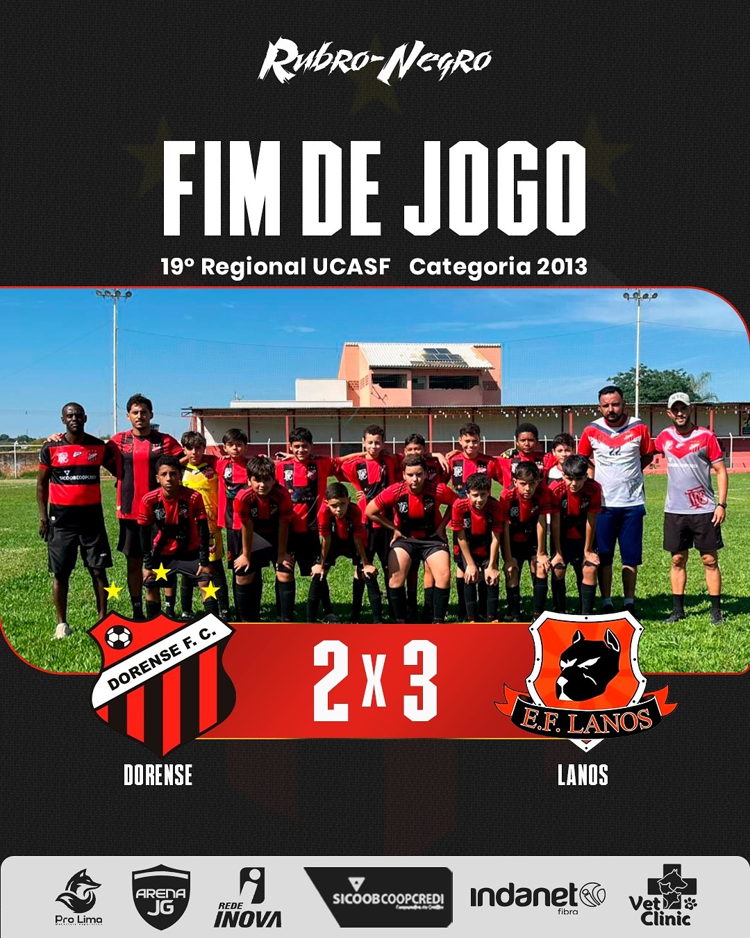 8ª Rodada 19º Regional UCASF - contra Lanos (L. Prata) - categoria 2013